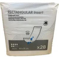 Ontex ID Rectangular Insert Maxi+ 15 x 60 cm 15 x 60 cm - 4 pakken van 28 stuks