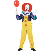 Smiffys - IT The Movie Pennywise Costume Kostuum - XL - Geel