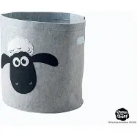 Lifeney Vuilnismand grijs vilt met schaapshoofd motief Shaun het schaap