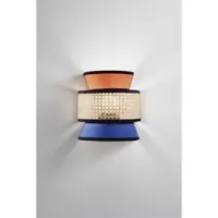 LUCE Design Wandlamp Gazebo, dimbaar, geel / oranje, Woon-/ Eetkamer, Textiel / Stof / Zijde, Wandlamp