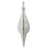 Décoris Ornament papier d22h80 cm wit kerst