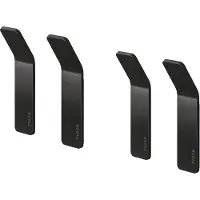 Tiger Single Handdoekhaakjes (4 stuks) - Zonder Boren - Zelfklevend - Mat zwart