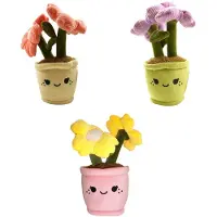 Pocket Money Knuffel plant pluche bloem speelgoed 18cm kleurrijk.