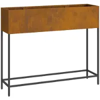 vidaXL Hoge plantenbak voor de tuin, roestkleurig, 100 x 26 x 82 cm, weerbestendig staal