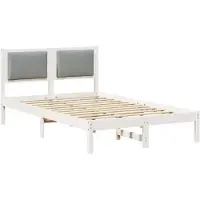 vidaXL Bedframe Lichtgrijs 120 x 200 cm Massief grenenhout