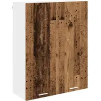 vidaXL - Hangkast - met - opslag - Oudhout - 80 - x - 31 - x - 100 - cm - Bewerkt - hout