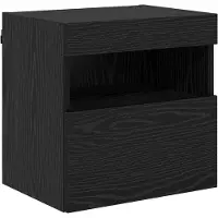 vidaXL TV-wandplanken, 2 stuks, zwart, eikenlook, houtvezel