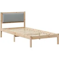 vidaXL Bedframe Lichtgrijs 100 x 200 cm Massief grenenhout