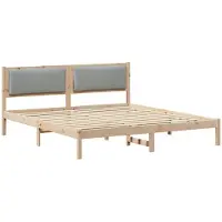 vidaXL Bedframe Lichtgrijs 180 x 200 cm Massief grenenhout