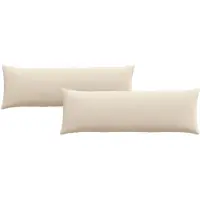 vidaXL Zitkussens 2 st Stof Beige 120 x 40 cm