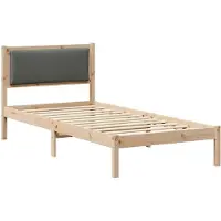 vidaXL Bedframe Donkergrijs 90 x 190 cm Massief grenenhout