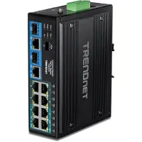 Trendnet TI-BG104 10-Poorts Rail Switch, Industriële Gigabit PoE++ DIN Rail