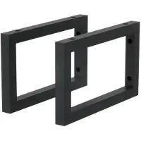 Guido Gusto Ophangbeugel 48x15x2 cm mat zwart set van 2 stuks