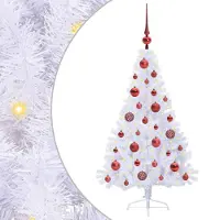 vidaXL Kunstkerstboom met 150 LED Wit 120 cm PVC en Staal
