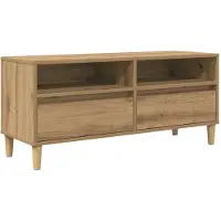 vidaXL TV Kast 100 x 34,5 x 44,5 cm Artisan Eiken Bewerkt hout