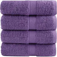 vidaXL Gastendoekjes SOLUND 4 st 600 g/m² 30x50 cm paars