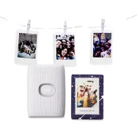 Fujifilm Mini Link 2 - Mobiele fotoprinter - banner met lichtjes en knijpers + dubbelzijdige Instax stickers - Clay White