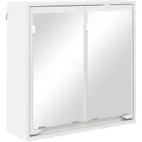 vidaXL Badkamerspiegelkast Wit 60 x 20 x 60 cm Bewerkt hout