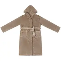 vidaXL Badjas Hoodie Camel XXL Flanel