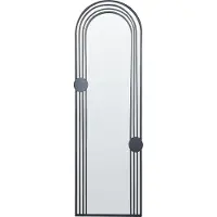 Beliani TROUY - Wandspiegel - Zwart- 45 x 146 cm - Metaal