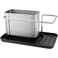 Wenko Multifunctionele Gootsteen Organizer Orio in RVS - Spoelbakorganizer - Aanrechtorganizer - Gootsteenorganizer
