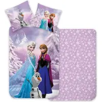 Disney Dekbedovertrek 'Frozen' turquoise / indigo / lila / wit