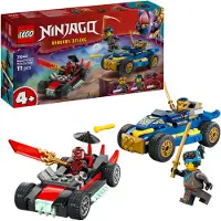 LEGO NINJAGO Rogue vs. Drix: Een raceauto-duel, bouwset, geschikt voor kinderen vanaf 4 jaar, materiaal: kunststof, 111 onderdelen, gewicht: 337 gram