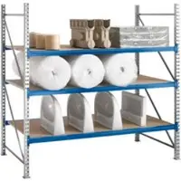 Ssi Stellingsysteem WR 600, basissectie, dwarssteun blauw, met 3 niveaus, 2500 x 2200 x 1050 mm