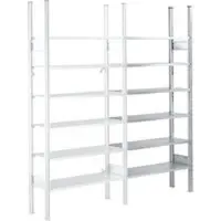 Ssi Legbordstelling R3000, Aanbouwstelling, 5 gegalvaniseerde legborden, B 1025 x H 1960 mm, 100 kg