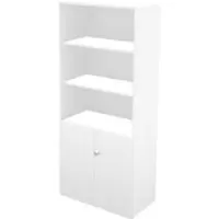 Schäfer Shop TETRIS WALL combi-boekenkast, 5 OH, 3 open vakken + 2 deuren, B 800 x D 440 x H 1880 mm, wit
