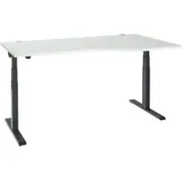 Schäfer Shop Bureau ERGO-T 2.0 - elektrisch in hoogte verstelbaar - vrije vorm aanbouw rechts - B 1800 x H 715-1205 mm - T-voet antraciet - lichtgrijs - ons merk