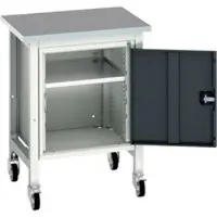 Bott Werkbank verso, linoleumblad, 1 deur & 1 plank, B 700 x D 600 x H 930 mm, lichtgrijs / antracietgrijs