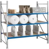 Ssi Stellingsysteem WR 600, basissectie, dwarssteun blauw, met 4 niveaus, 3000 x 1800 x 1050 mm