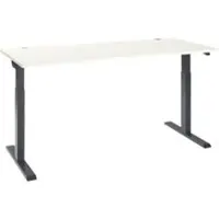 Schäfer Shop Bureau ERGO-T 2.0 - elektrisch in hoogte verstelbaar - B 1800 x D 800 x H 715-1205 mm - T-voet antraciet - wit - ons merk