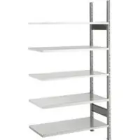 Ssi Schaefer Archiefrekken, aanbouwvak, 5 legborden, breedte 750 x diepte 600 mm, verzinkt
