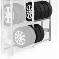 Ssi Bandenstelling R 3000, aanbouwsectie, H 2278 x B 1283 mm, 2 dwarssteunparen
