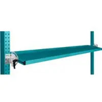 Manuflex kantelbare opbergconsole, voor de serie Universal of Profi, bruikbare diepte 195 mm, voor tafelbreedte 1750 mm, waterblauw