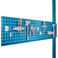 Manuflex Geperforeerde gereedschapsplaat, voor tafelbreedte 1750 mm, voor serie Universal/Profi, lichtblauw RAL 7035
