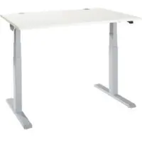 Schäfer Shop Bureau ERGO-T 2.0 - elektrisch in hoogte verstelbaar - B 1200 x D 800 x H 640-1300 mm - T-voet blank alu - wit - ons merk