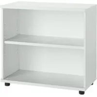 Schäfer Shop Boekenkast van hout, 2 legborden, B 800 x D 421 x H 750 mm, lichtgrijs