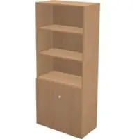 Schäfer Shop TETRIS WALL combi-boekenkast, 5 OH, 3 open vakken + 2 deuren, B 800 x D 440 x H 1880 mm, beukendecor