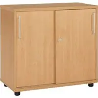 Schäfer Shop aanbouwkast met schuifdeuren, van hout, 2 legborden, B 800 mm x D 421 x H 750 mm, beukenhout