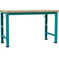 Manuflex werkbank Profi speciaal, tafelblad kunststof, 1500 x 700 mm, waterblauw