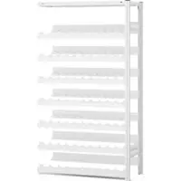 Hofe Insteekstelling voor wijnflessen - basissectie - B 1000 x D 300 x H 1750 mm - 7 legborden - draagvermogen per legbord 35 kg - gepoedercoat - lichtgrijs RAL 7035