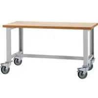 Schäfer Shop Werkbank- verrijdbaar - B 1500 x D 700 x H 835 mm - blank alu
