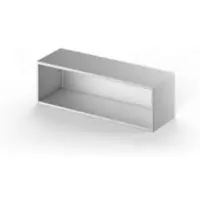 Schäfer Shop TETRIS SOLID opzet boekenkast, 1 OH, B 1200 x D 413 x H 383 mm, blank alu