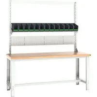Bott cubio systeemwerkbank, met montageframe, beuken multiplexplaat, tot 800 kg, B 2000 x D 750 mm, lichtgrijs