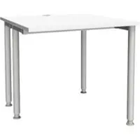 Schäfer Shop Bureautafel MODENA FLEX, breedte 800 mm, aan een zijde ingekort, wit
