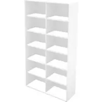 Schäfer Shop Boekenkast TETRIS WALL - 6 OH - B 1200 x D 420 x H 2250mm - wit