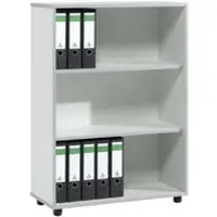 Schäfer Shop Open kast MOXXO IQ, hout, 3 vakken, 3 ordnerhoogten, B 801 x D 362 x H 1115 mm, lichtgrijs